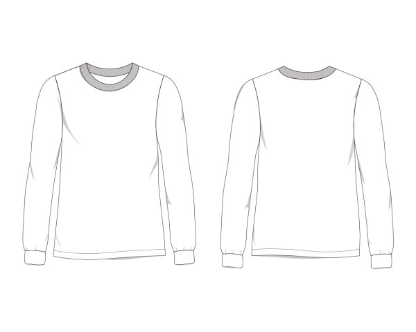 Джемпер технический эскиз