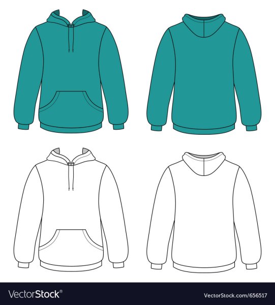 Толстовка с капюшоном вектор