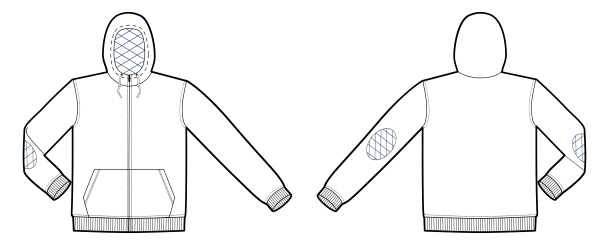 Макет толстовки рукава