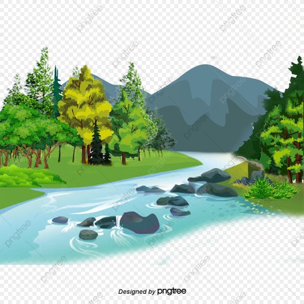 Сказочная река вектор