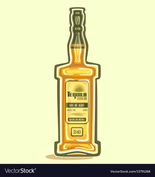 Бутылка текилы вектор