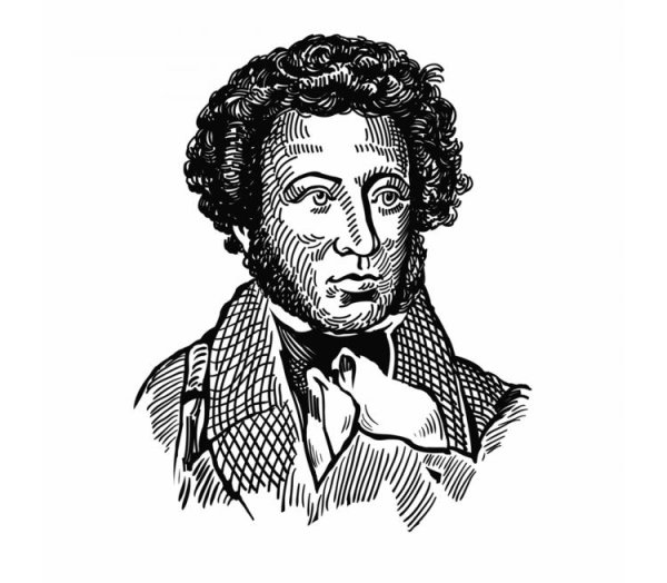 Портрет АС Пушкина в профиль