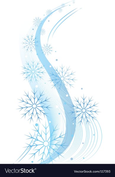 Зимний орнамент на прозрачном фоне