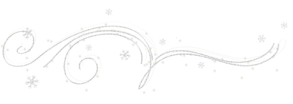 Зимние завитки на прозрачном фоне