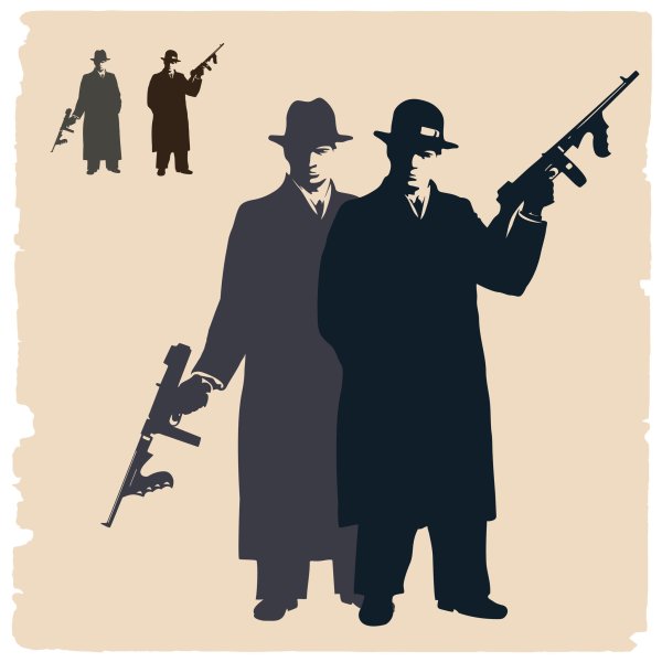 Влиятельные мафиози силуэт