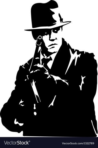 Трафарет гангстер