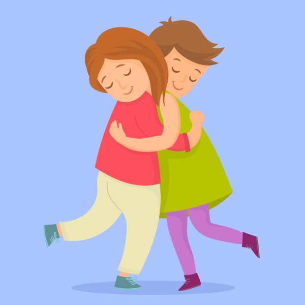 Объятия мультяшные