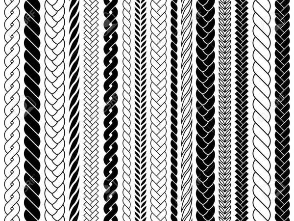 Векторные узор косичка