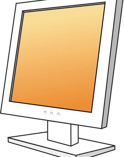 Монитор на прозрачном фоне