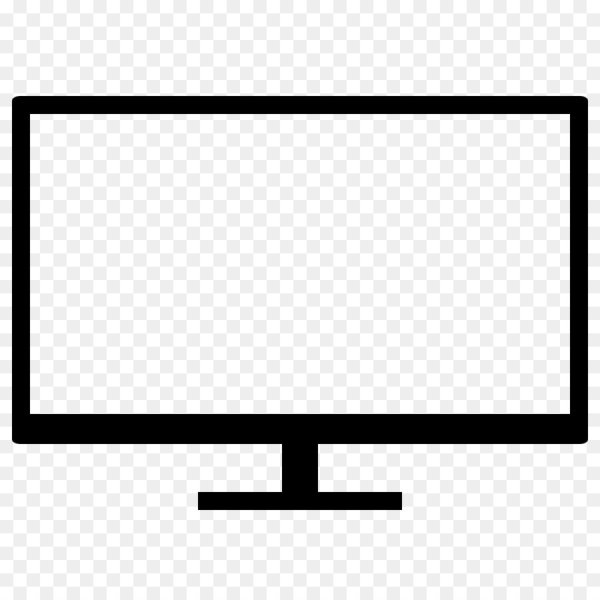 Монитор компьютера на прозрачном фоне