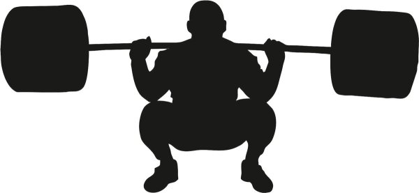 Штангист силуэт