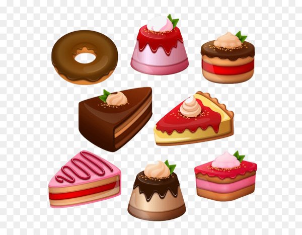 Векторные пирожные