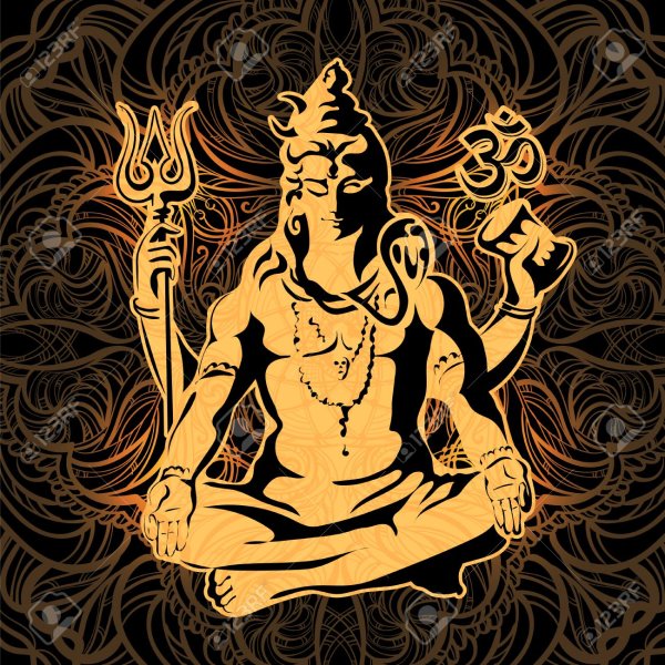 Шива в позе лотоса