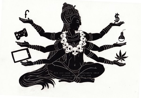 Шива Многорукий арт