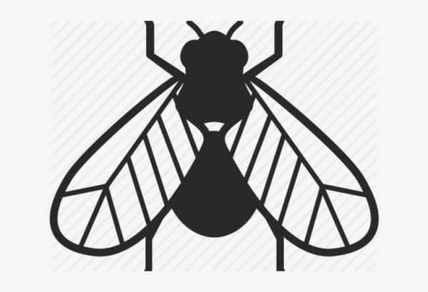 Муха трафарет