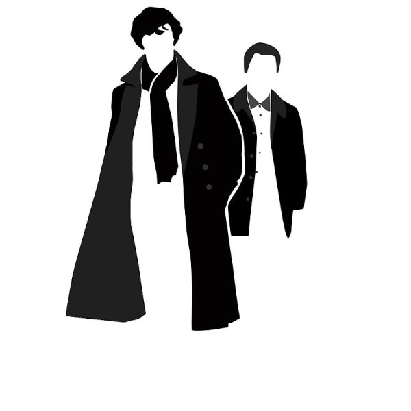 Силуэт Шерлока в полный рост