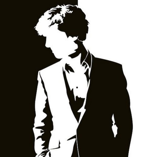 Силуэт Шерлока Холмса Бенедикт Камбербэтч