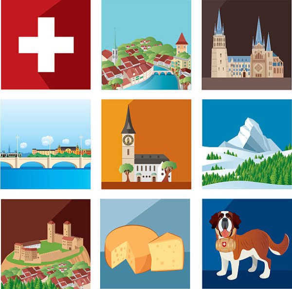 Ноттвиль Швейцария вектор