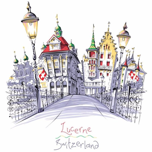 Швейцария город вектор