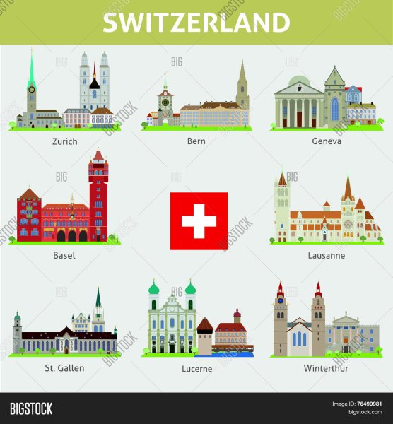 Швейцария города иконка