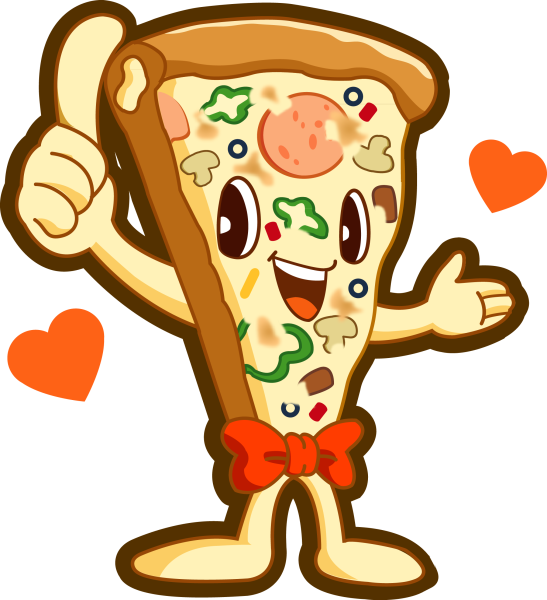 Кусок пиццы мультяшный