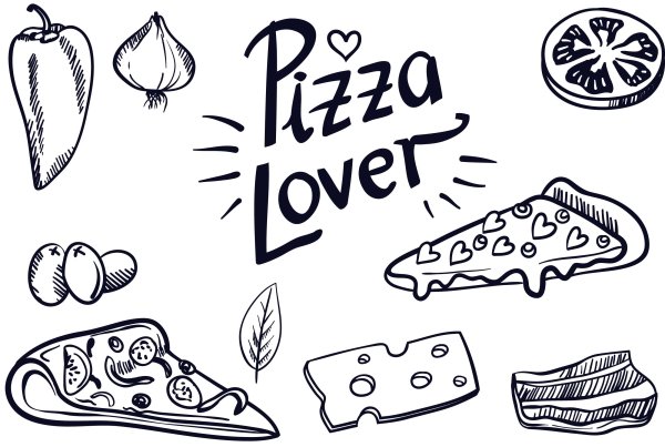 Пицца силуэт