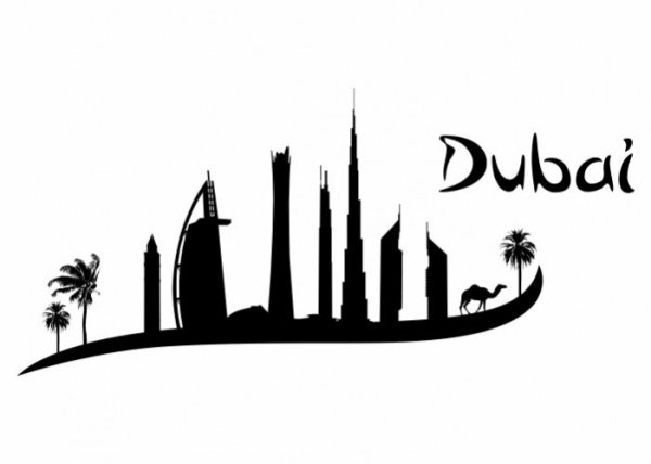 Дубай силуэт