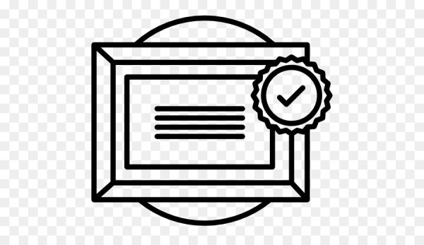 Значок сертификата на прозрачном фоне