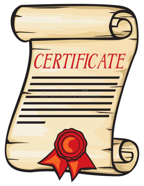 Сертификат нарисованный