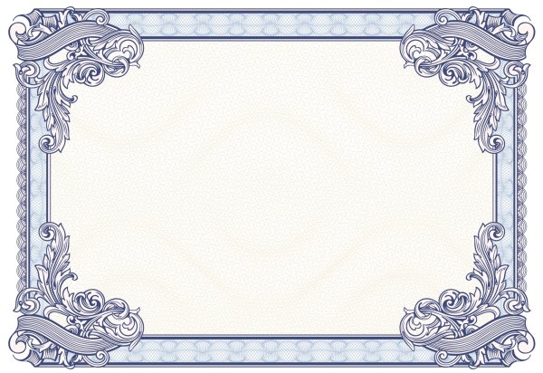 Красивая рамка для сертификата