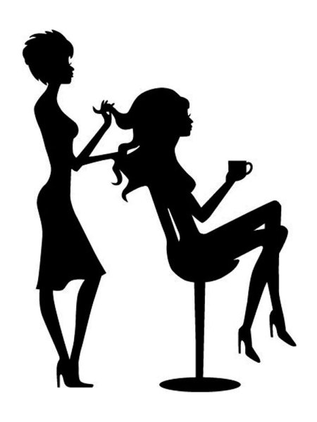 Силуэты для парикмахерской и маникюра