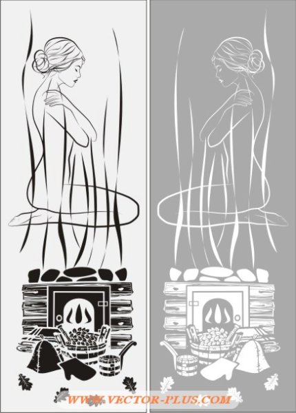 Графические рисунки для бани