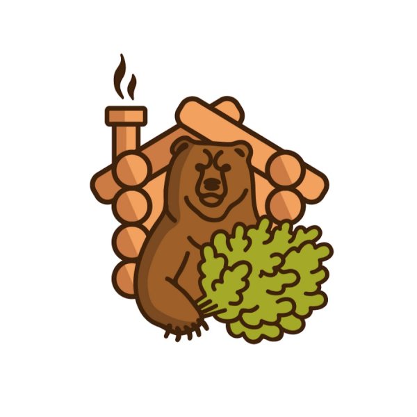 Медведь с веником