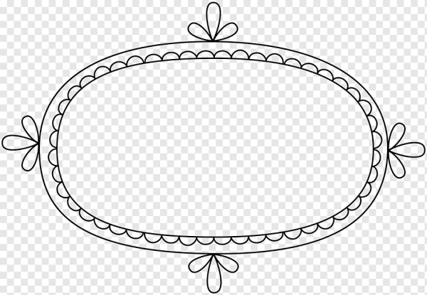 Овальная фигурная рамка