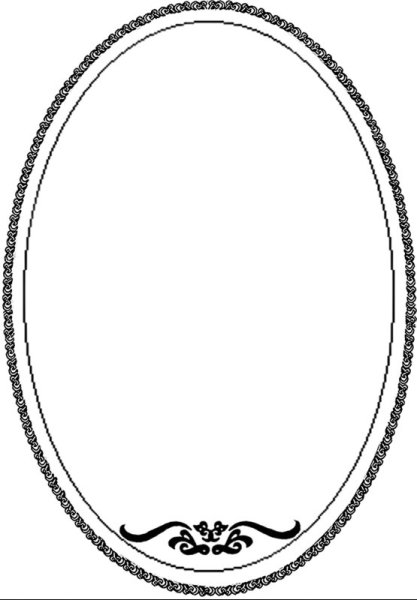 Овальная фигурная рамка