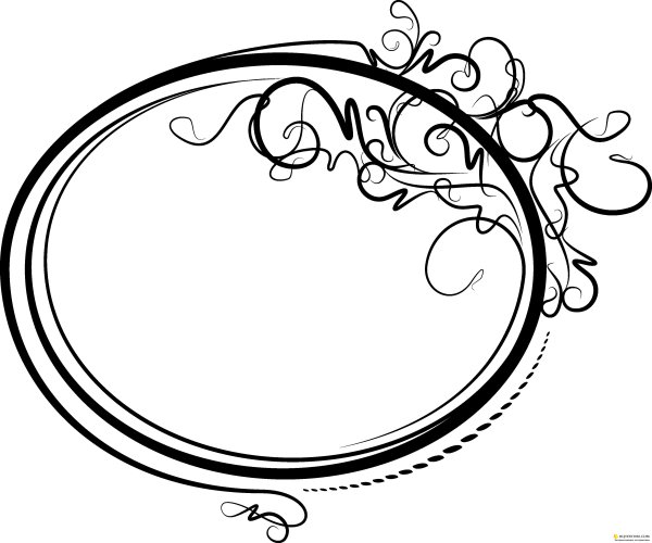 Рамка овальная с завитушками