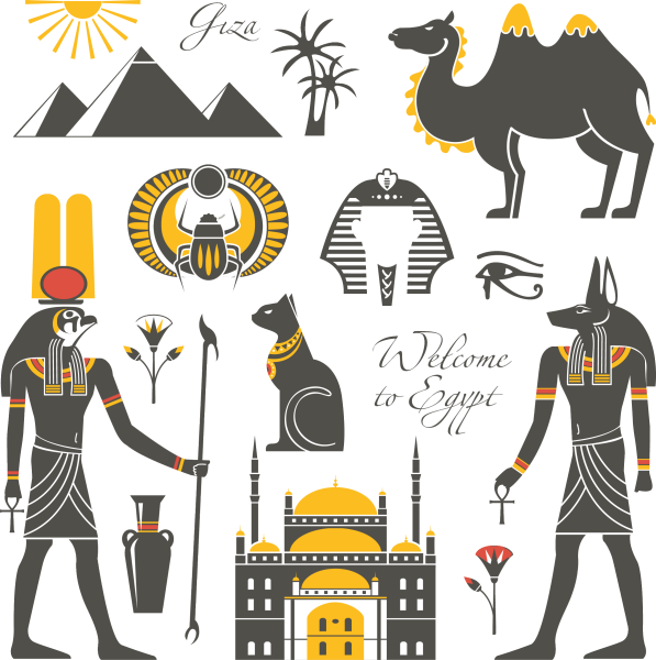 Египетские пирамиды вектор