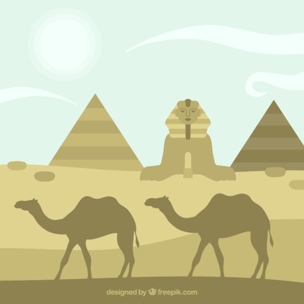 Египетские символы на белом фоне