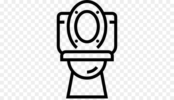Унитаз вектор черно белый