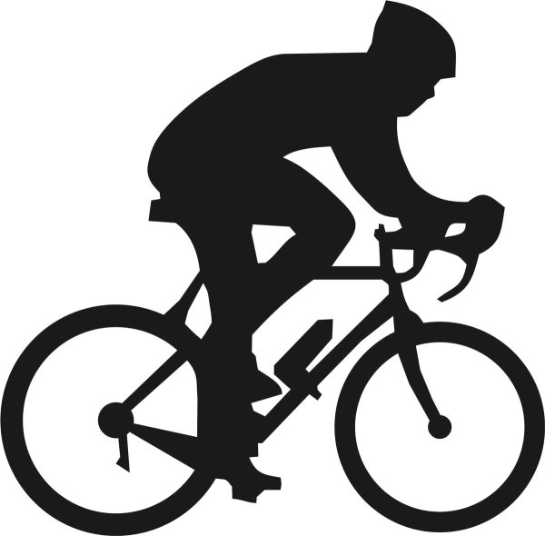 Велосипедист силуэт