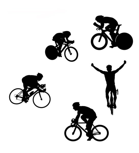 Велосипедист силуэт