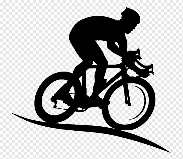 Велосипедист силуэт