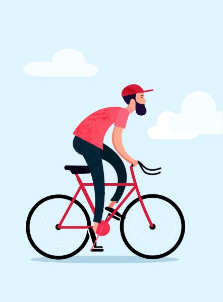 Велосипедист вектор