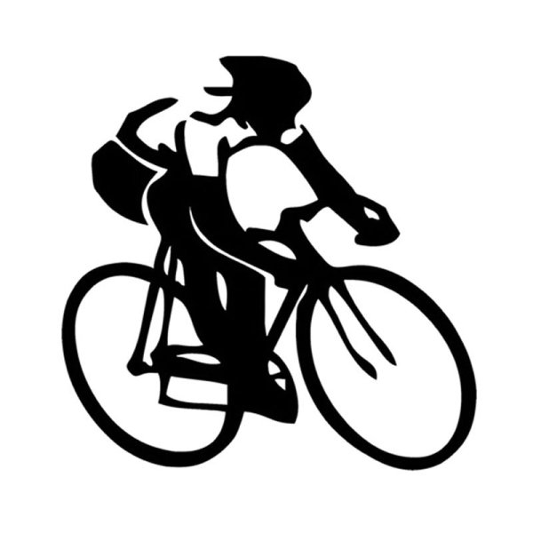 Велосипедист трафарет