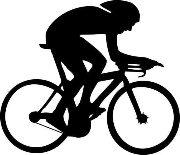 Велосипедист силуэт