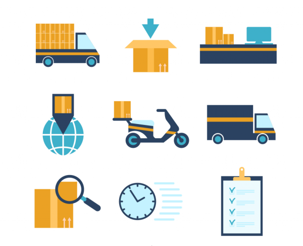 Набор иконок логистика