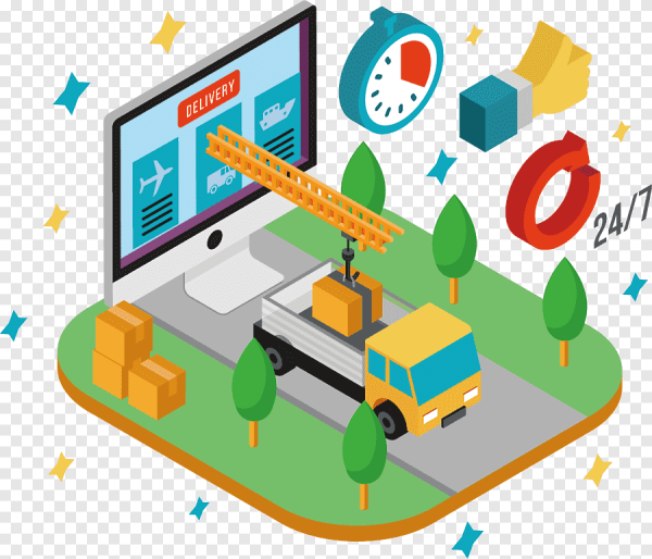 Транспорт и логистика вектор