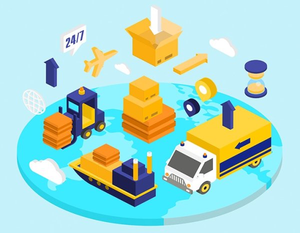 Логистика векторные изображения