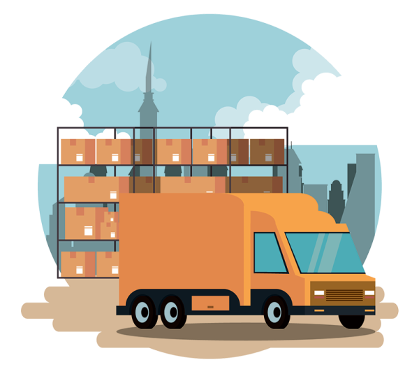 Логистика арт вектор