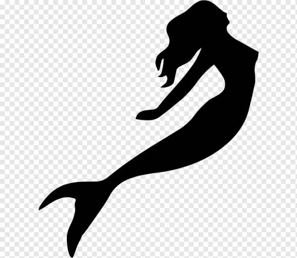 Трафарет русалки для вырезания